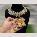 Hira Collections Royal Kundan Stone Beads And Pearl Necklace Set