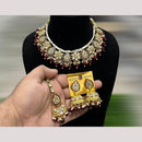 Hira Collections Royal Kundan Stone Beads And Pearl Necklace Set