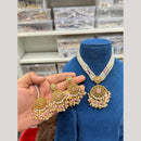 Hira Collections Royal Pota Stone Beads And Pearl Necklace Set