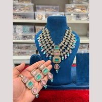 Hira Collections Premium Polki Kundan Stone And Pearl Necklace Set