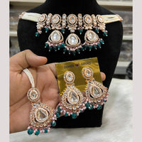 Hira Collections Premium Kundan Stone And Pearl Choker Necklace Set