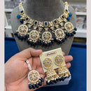 Hira Collections Premium Kundan Stone And Pearl Choker Necklace Set