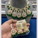 Hira Collections Premium Kundan Stone And Pearl Choker Necklace Set
