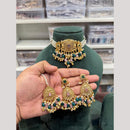 Hira Collections Elegant Pota Stone And Beads Fashion Choker Necklace Set