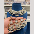 Hira Collections Elegant Pota Stone And Beads Fashion Choker Necklace Set