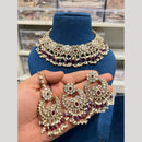 Hira Collections Elegant Pota Stone And Beads Fashion Choker Necklace Set