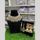 Hira Collections Premium Kundan Stone Beads And Pearl Choker Necklace Set