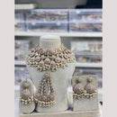 Hira Collections Elegant Pota Stone And Beads Fashion Choker Necklace Set