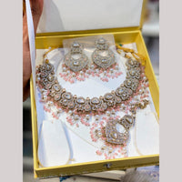 Hira Collections Premium Kundan Stone Beads And Pearl Necklace Set