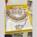 Hira Collections Premium Kundan Stone Beads And Pearl Necklace Set