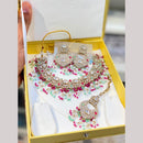 Hira Collections Premium Kundan Stone Beads And Pearl Necklace Set