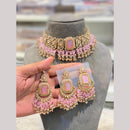 Hira Collections Exclusive Crystal Stone Beads And Pearl Choker Necklace Set