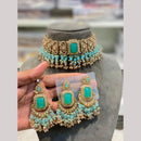 Hira Collections Exclusive Crystal Stone Beads And Pearl Choker Necklace Set