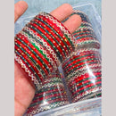 Hira Collections Decorative Austrian Stone Colorful Galss Bangles Set