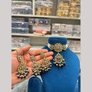 Hira Collections Premium Kundan Stone Beads And Pearl Choker Necklace Set