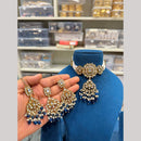 Hira Collections Premium Kundan Stone Beads And Pearl Choker Necklace Set