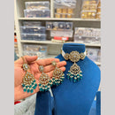Hira Collections Premium Kundan Stone Beads And Pearl Choker Necklace Set