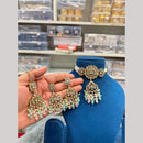 Hira Collections Premium Kundan Stone Beads And Pearl Choker Necklace Set