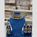 Hira Collections Premium Polki Kundan Stone And Pearl Choker Necklace Set