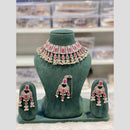 Hira Collections Premium Kundan Stone And Pearl Choker Necklace Set