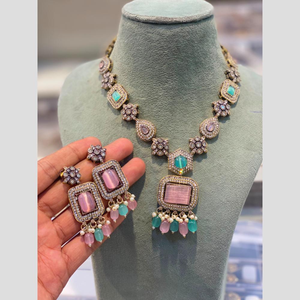 Hira Collections Designer Austrian Stone And Beads Necklace Set