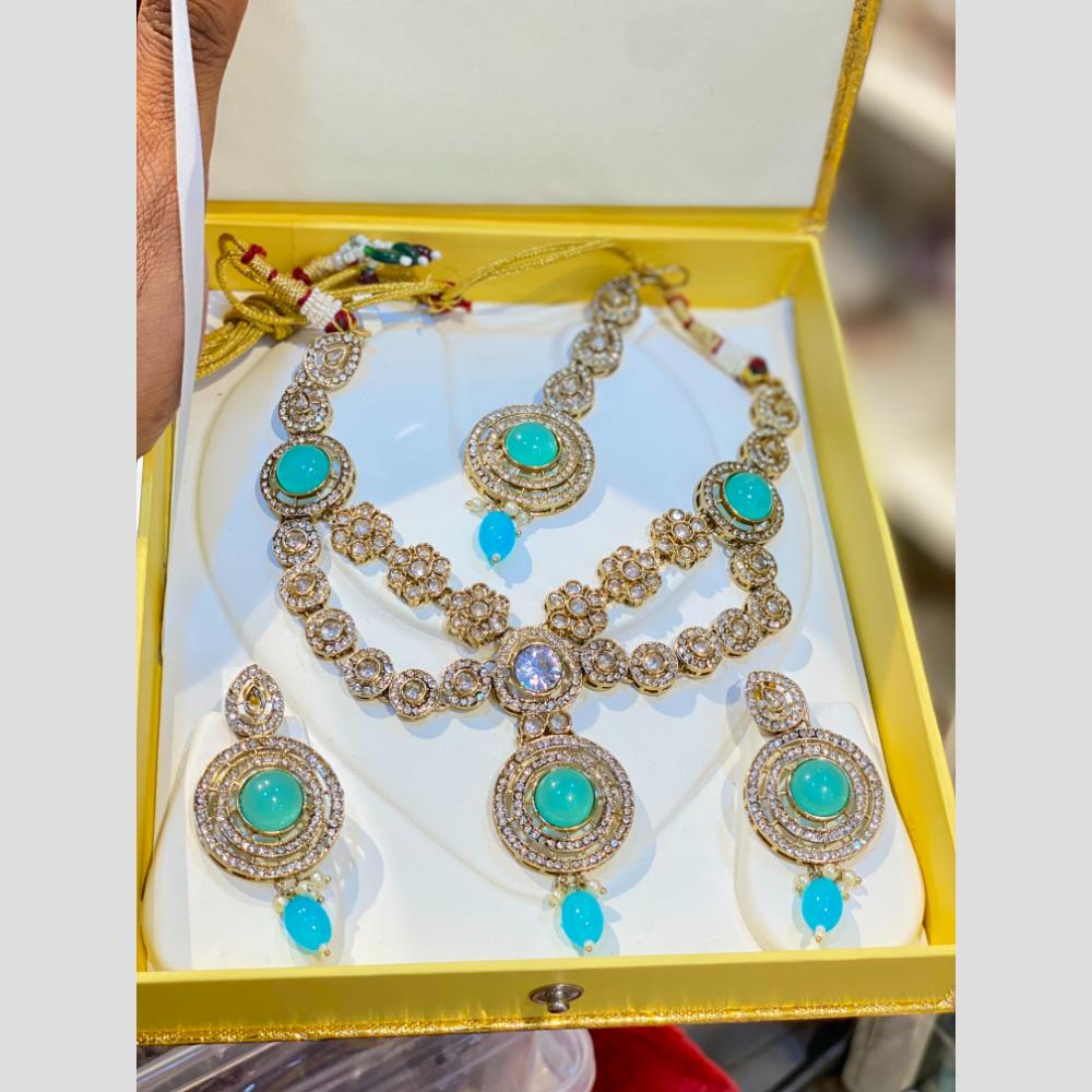 Hira Collections Designer Austrian Stone And Beads Necklace Set