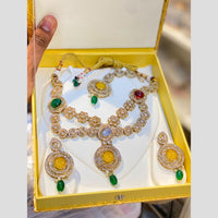 Hira Collections Designer Austrian Stone And Beads Necklace Set