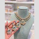 Hira Collections Designer Austrian Stone And Pota Stone Necklace Set