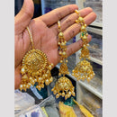 Hira Collections Designer Beads Jhumki Earrings With Maangtikka