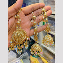 Hira Collections Designer Beads Jhumki Earrings With Maangtikka