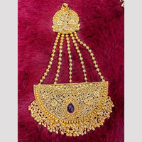 Hira Collections Statement  Pota Stone Pearl Passa for Women /Designer Hair Accessory