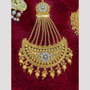 Hira Collections Statement  Pota Stone Pearl Passa for Women /Designer Hair Accessory