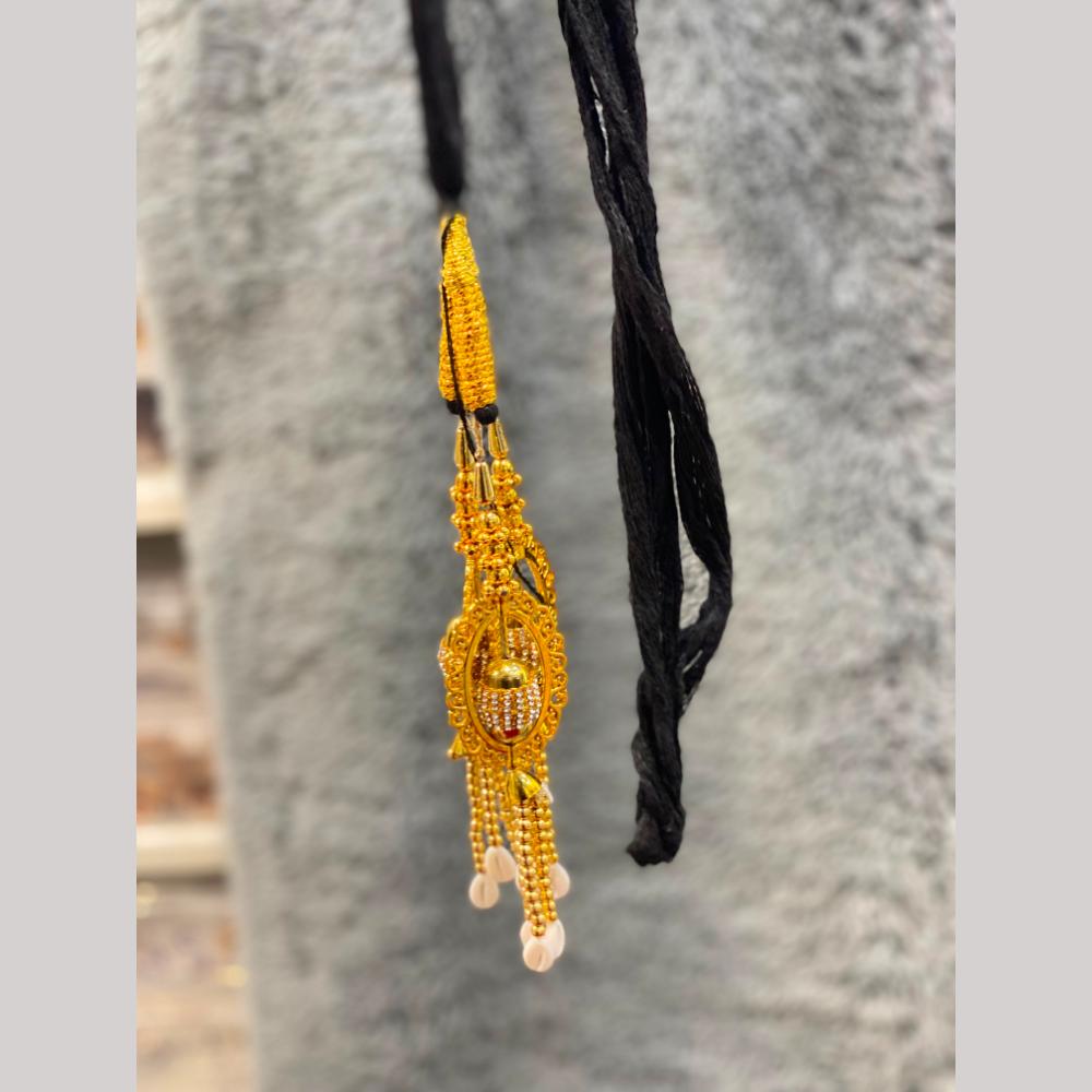 Hira Collections Austrian Stone And Shell Heavy Work Hair Paranda