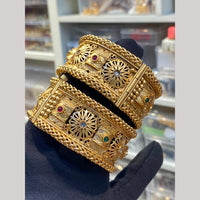 Hira Collections Premium Pota Stone Openable Bangles Set