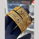 Hira Collections Premium Pota Stone Openable Bangles Set