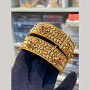 Hira Collections Premium Pota Stone Openable Bangles Set