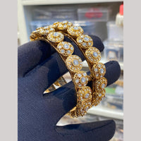 Hira Collections Premium Pota Stone Openable Bangles Set