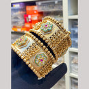 Hira Collections Premium Pota Stone Openable Bangles Set