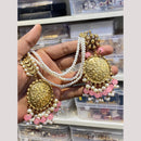 Hira Collections Stylish Beads And Pearl Dangler Earrings With Maang Tikka