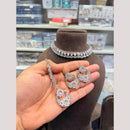 Hira Collections Royal Pota Stone Choker Necklace Set