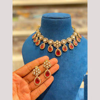 Hira Collections Designer Polki Kundan Stone Choker Necklace Set for Women