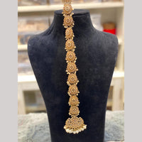 Hira Collections Gorgeous Crystal Stone And Pearl Hair Choti Wedding & Festive Look  