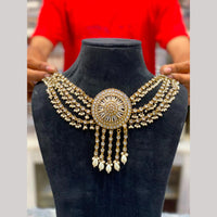Hira Collections Royal Kundan Stone And Pearl Hair Accessories for Women