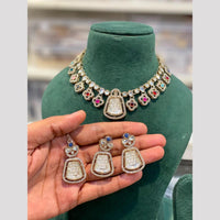Hira Collections Royal Pota Stone Choker Necklace Set
