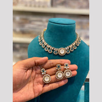 Hira Collections Royal Pota Stone Choker Necklace Set