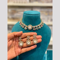 Hira Collections Royal Pota Stone Choker Necklace Set