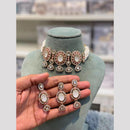 Hira Collections Royal Pota Stone And Pearl Choker Necklace Set