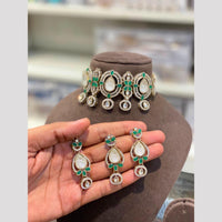 Hira Collections Royal Pota Stone Choker Necklace Set