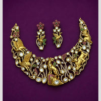Hira Collections Regal Bridal Austrian Stone Necklace Set