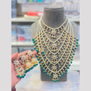 Hira Collections Maharani Style Kundan Stone And Pearl Long Necklace Set